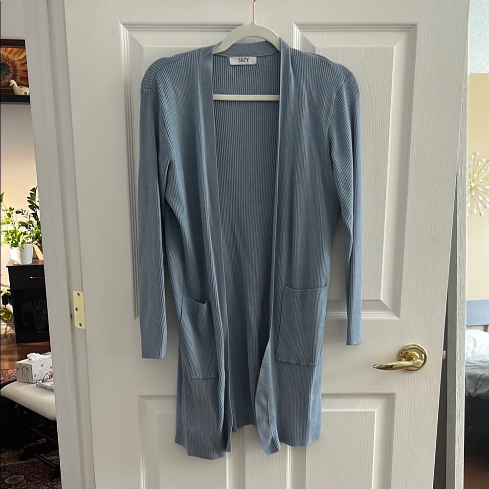 Blue Women's Sweater Cardigan